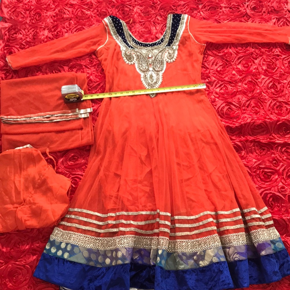 Salwar- Indian Punjabi orange party suit